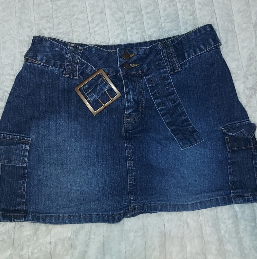 Y2k Lowrise Cargo Mini Denim Skirt Y2k Lowrise Cargo Mini Denim Skirt